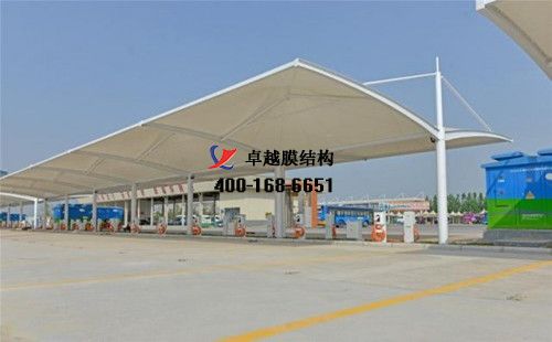 ?？h膜結(jié)構(gòu)充電站樁停車棚/雨棚【?？h漢生食品有限責任公司等】工程設(shè)計施工案例